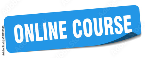 online course sticker. online course label