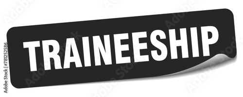 traineeship sticker. traineeship label