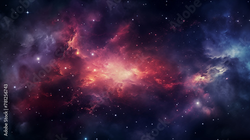 Ethereal Red Nebula and Starfield High-Resolution Wallpaper
