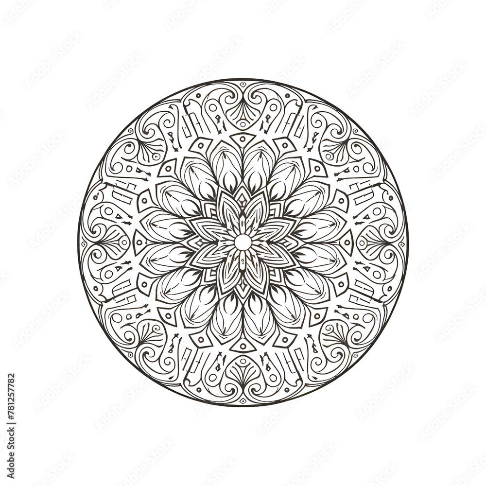 Mandala Pattern isolated on white background