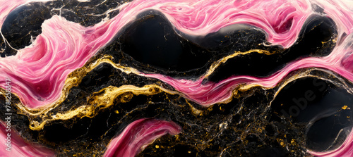 Abstract pink and black marble background	