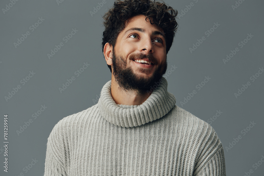 Obraz premium Man caucasian background male model adult young portrait isolated person attractive handsome