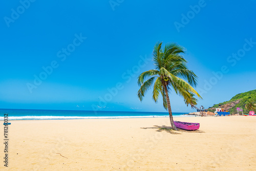 Beautiful view of coconut tree beach at Daidai Island, Lingshui, Hainan, China © hu