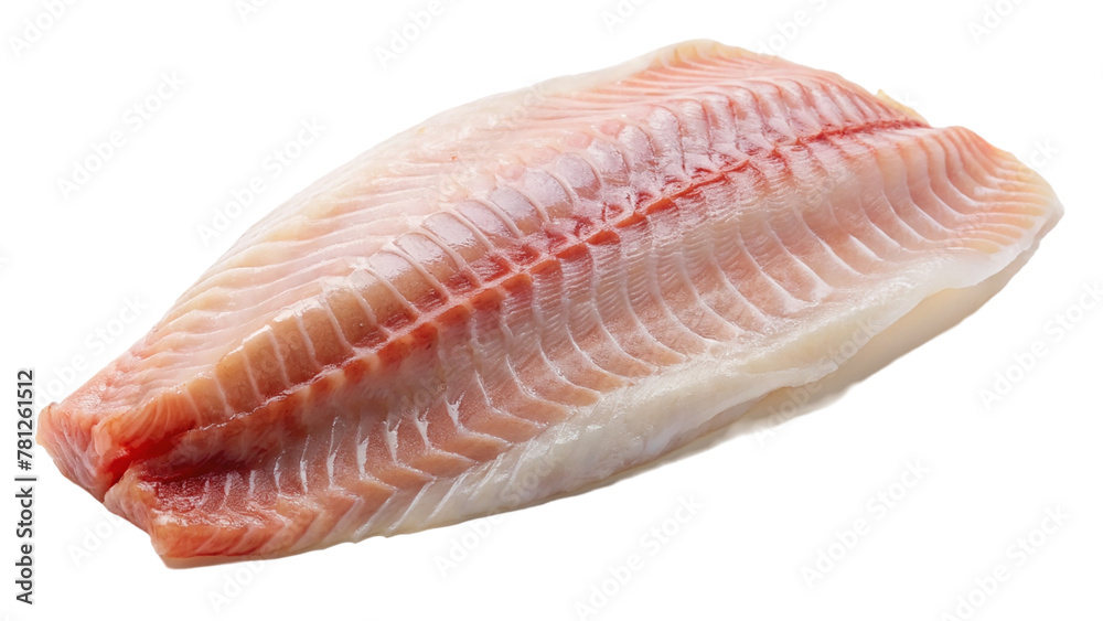 Raw fresh fish fillet isolated on transparent background Raw fresh fish fillet isolated on transparent background