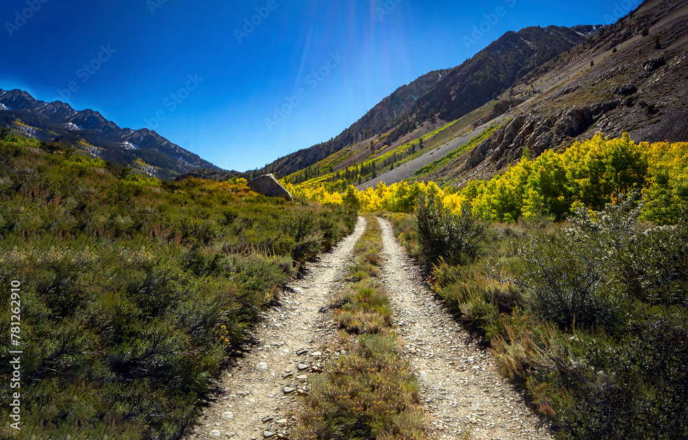 Mountain path. footpath in the mountains