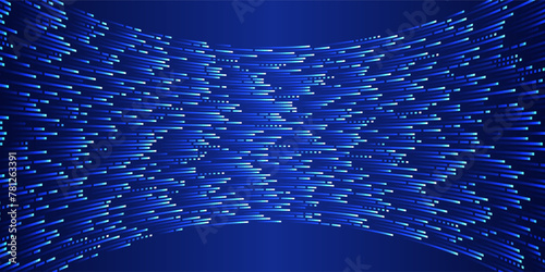 Speed Lines Digital Data Flow Vector Background. Big Data Technology Lines. 5G Wireless Data Transmission. High Speed of Light Trails. Information Flow in Virtual Reality Cyberspace. Vector