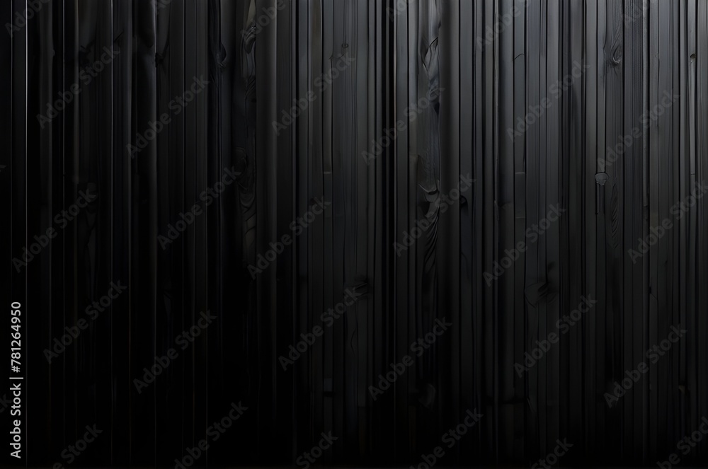 Black polished wooden background. Wooden wall background.