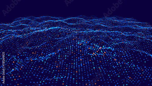 Hi Tech Network Connection Grid. 3D Technology Style Baner Design. Technology Vector Illustration. Futuristic Design for Technology or Science Event.