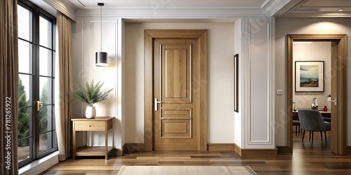 wooden modern molding doors design. entering indoors