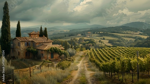 Enchanting Vistas of Tuscan Countryside with Serene Beauty and Timeless Charm Captured Through Photographic