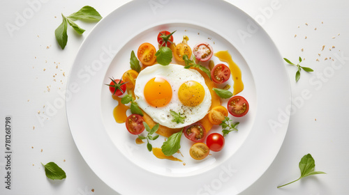 Sunny Side Up Eggs with Tomatoes