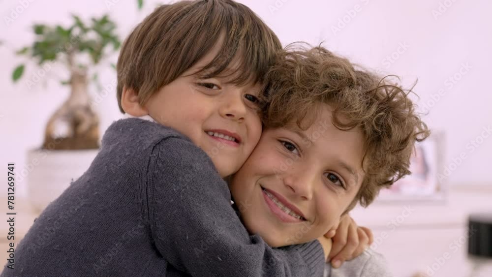 Cousins’ Love - Little Boys Hug In A Demonstration Of Affection And Unity Cousins’ Love - Little Boys Hug In A Demonstration Of Affection And Unity
