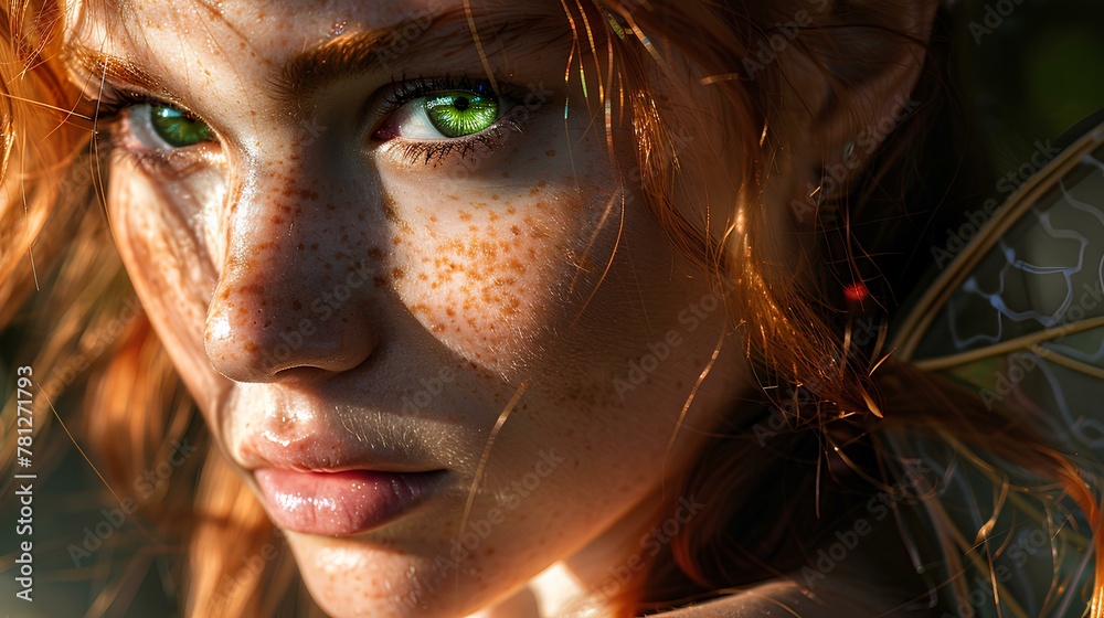 portrait of a woman, beautiful reddish blonde fairy woman portrait of a woman, beautiful reddish blonde fairy woman