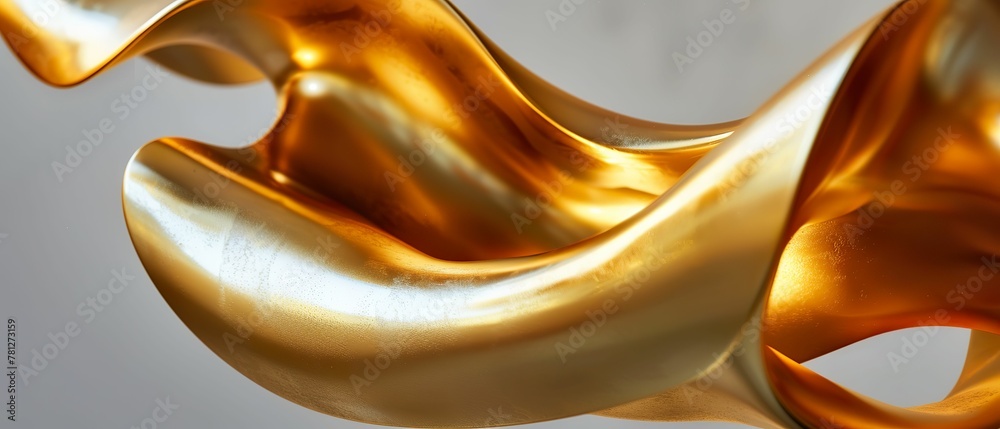 Modern Gold Sculpture abstract and avant-garde design