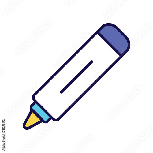 marker icon with white background vector stock illustration