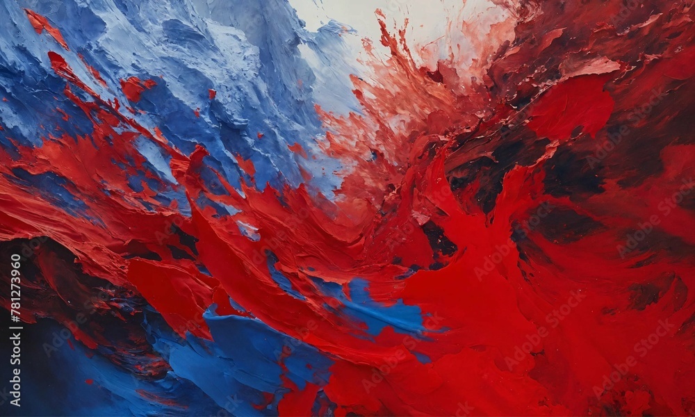 red and blue paint. red paint background