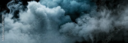 Smoke blue fog cloud floor fog background steam