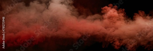 fire in the sky. Smoke red fog cloud floor fog background steam dus