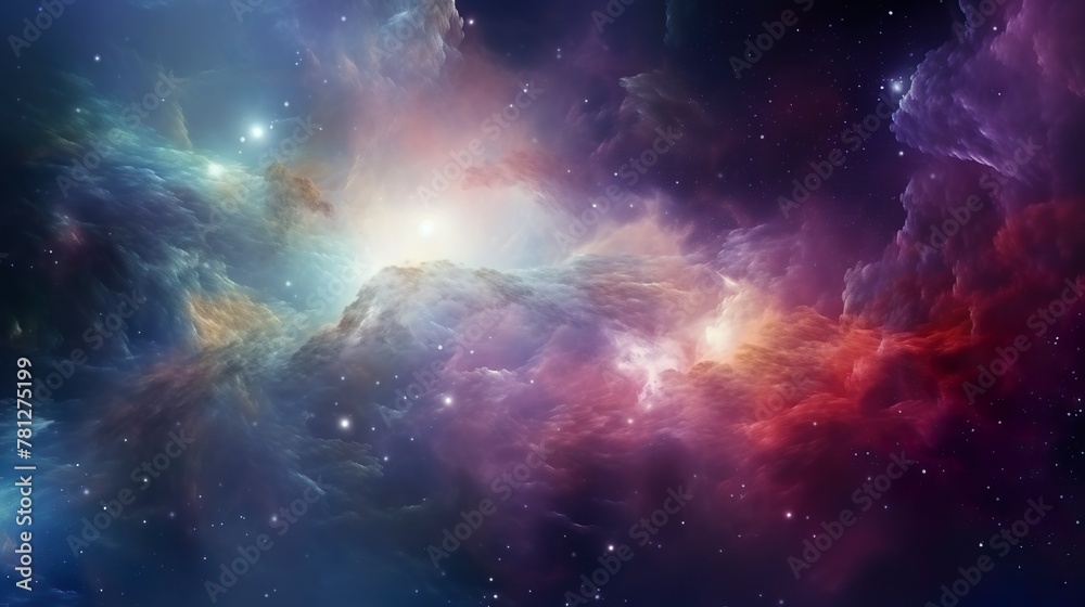 This image showcases the majestic beauty of a nebula with a burst of colors and cosmic radiance, suitable for sci-fi themes This image showcases the majestic beauty of a nebula with a burst of colors and cosmic radiance, suitable for sci-fi themes