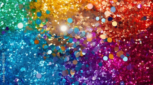 This image captures a glittery texture with sparkling multicolored sequins shining