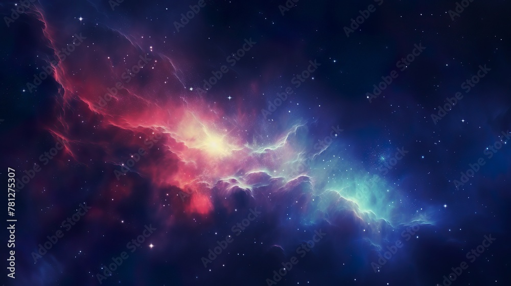A spectacular display of a radiant nebula lighting up the star-filled sky, this image portrays the spectacular phenomena occurring in our universe A spectacular display of a radiant nebula lighting up the star-filled sky, this image portrays the spectacular phenomena occurring in our universe