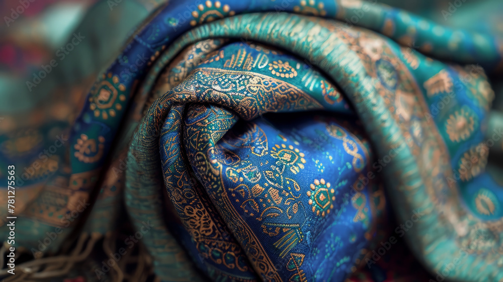 Close-up of patterned fabric.