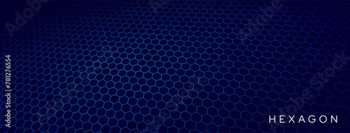 Hexagonal Abstract Technology Background. Hexagons Pattern for Hi-Tech Communication Design. Hi-tech Cyber Hexagon Sci-Fi Game Banner Grid. Vector Illustration