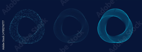 Abstract Mobius strip. Dynamic Round Shape. Abstract Modern Graphic Design Element. Geometric Symbol. Colorful Gradient Blend Design. Creative Vector Template. Impossible Circle Sign.