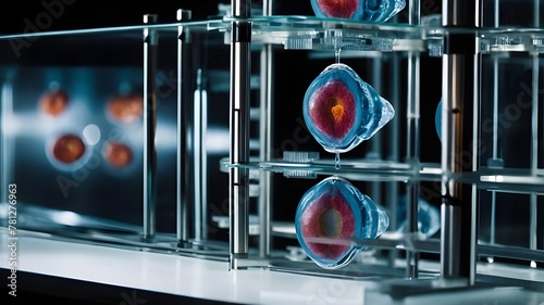 close up view of a engine, lab-based embryo fertilization, emerging technology photo