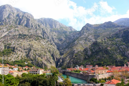Kotor - Montenegro - fantastic view of the city in the mountains