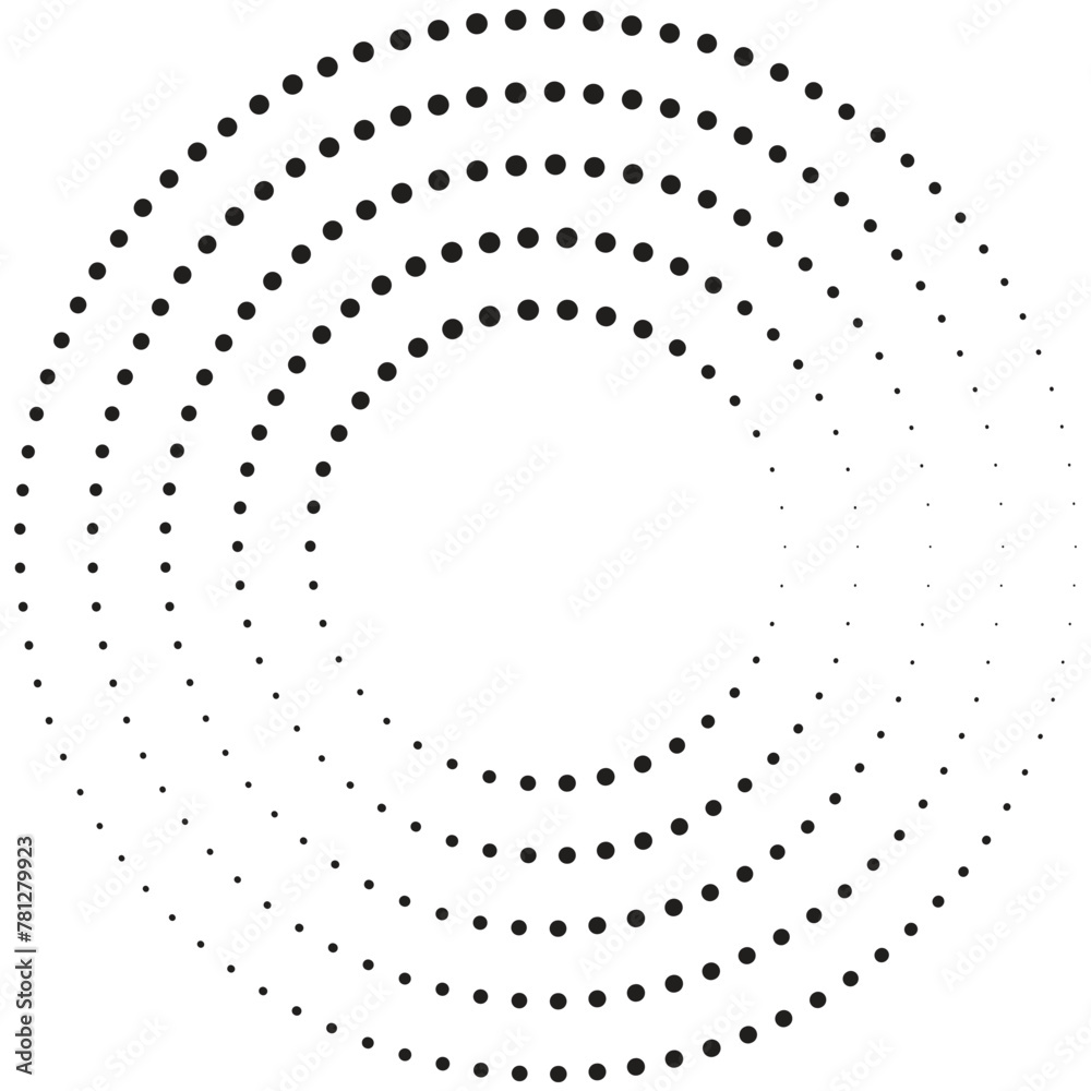 dotted circular lines and halftone pattern for decoration dotted circular lines and halftone pattern for decoration