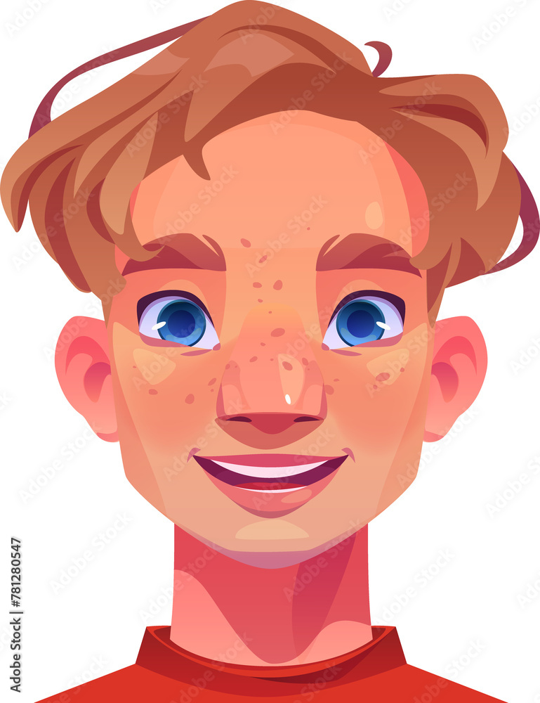 Smiling Blond Man Face