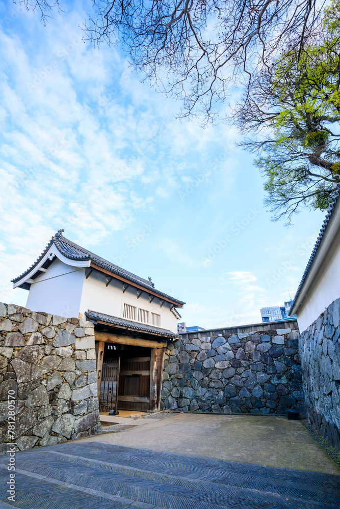 春の福岡城跡 福岡県福岡市 Fukuoka castle ruins in spring. Fukuoka Pref, Fukuoka City. 春の福岡城跡 福岡県福岡市 Fukuoka castle ruins in spring. Fukuoka Pref, Fukuoka City.