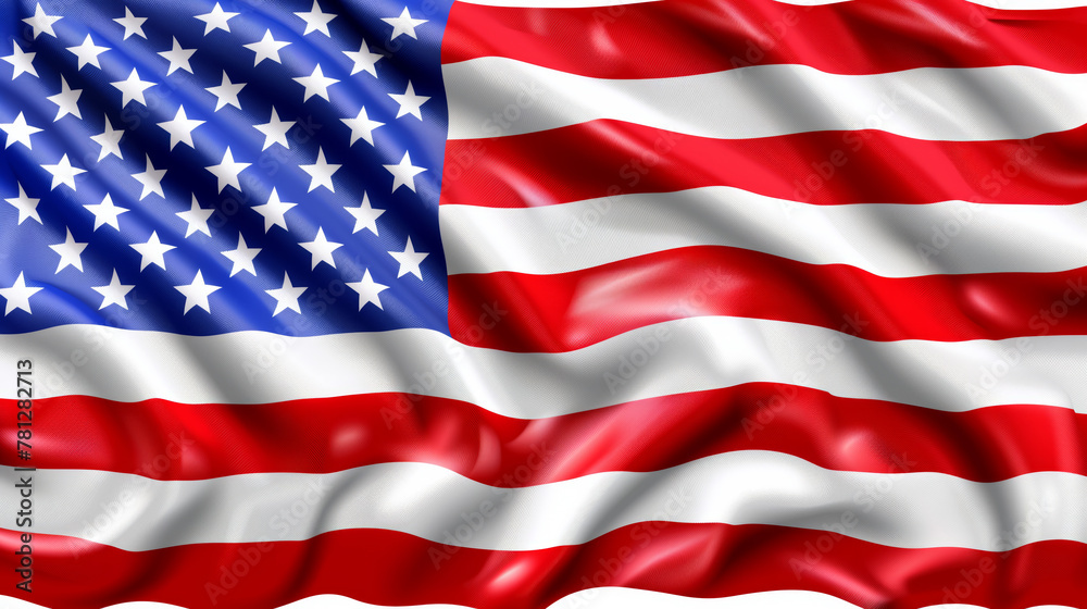 Obraz premium American Flag Background The American flag background is waving in the wind