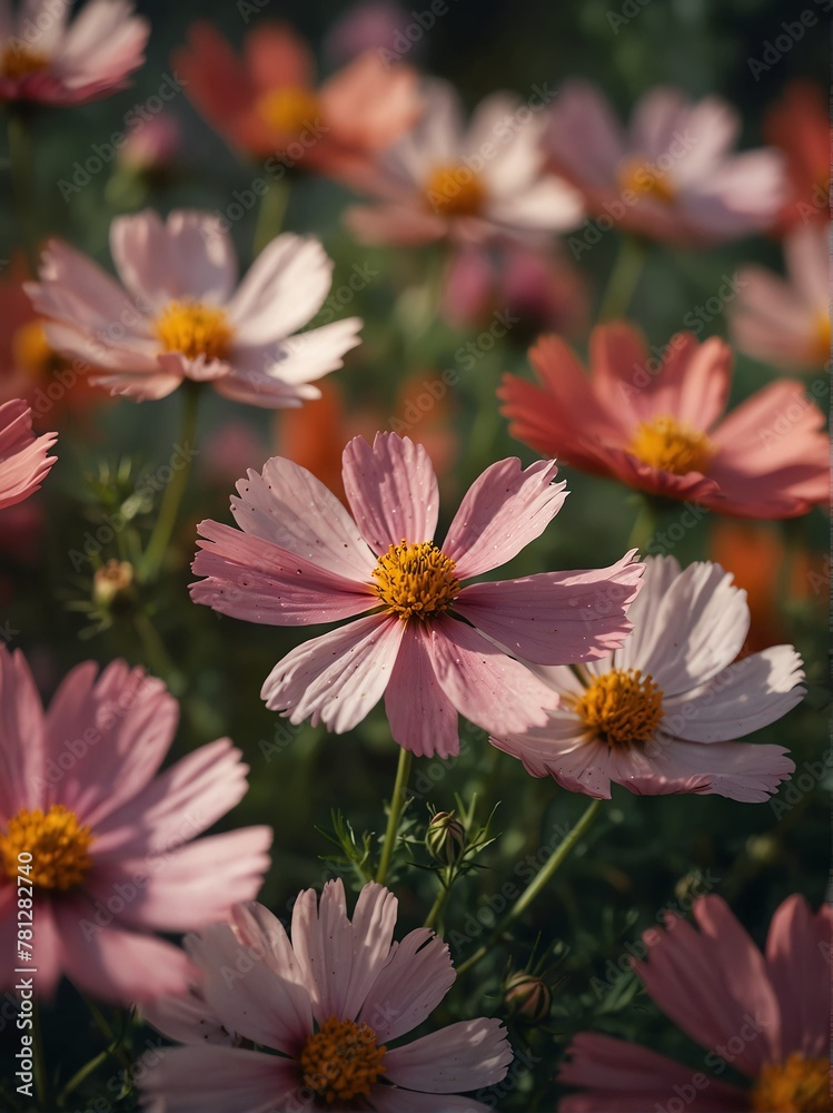 cosmos flowers close-up from Generative AI
