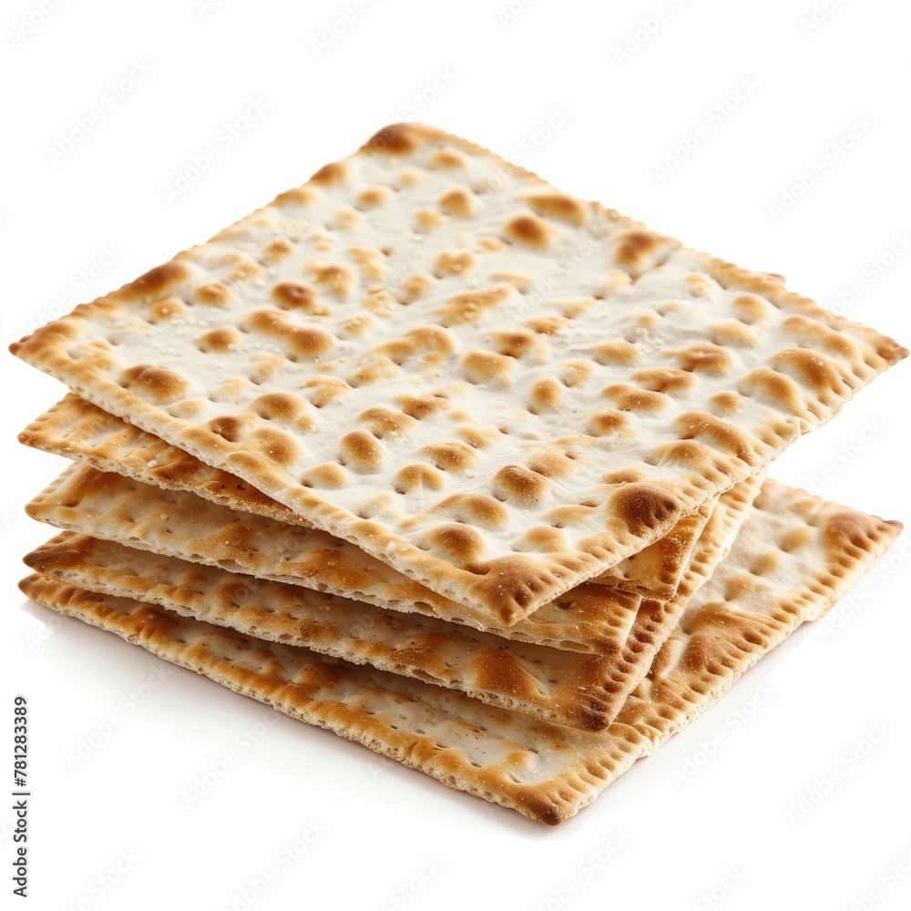 Matzah isolated on white background Matzah isolated on white background