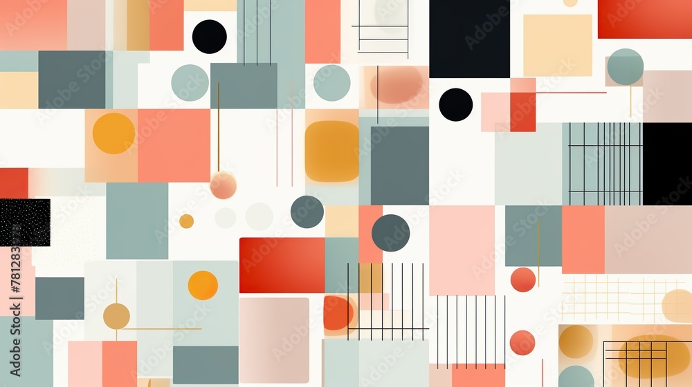 This artwork showcases a mix of vibrant abstract shapes and patterns, which together create a dynamic and visually engaging piece This artwork showcases a mix of vibrant abstract shapes and patterns, which together create a dynamic and visually engaging piece