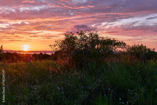 Ebeltoft / Denmark: Sunset in the hilly Mols Bjerge National Park