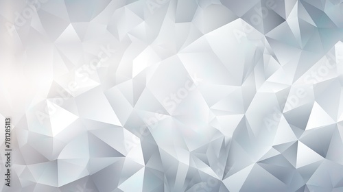 The image shows a geometric arrangement of triangles with varying shades of blue, creating a cool and calming 3D effect