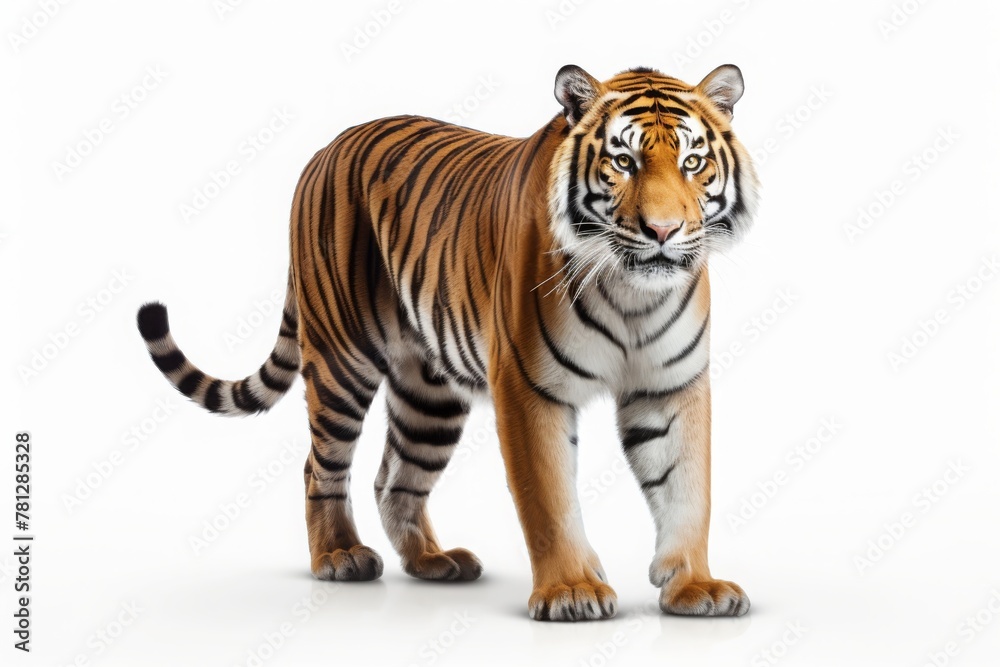 Fototapeta premium Tiger on white background