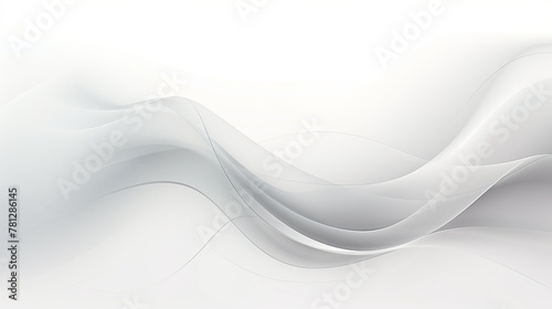 This gentle flow of white waves on a light backdrop conveys a sense of calmness and purity in a minimalist style