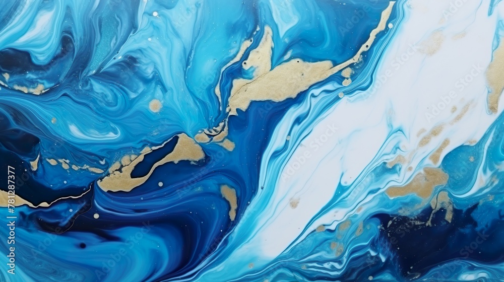 This image presents a luxurious blend of blue and gold resembling marble patterns, creating a deluxe texture appearance This image presents a luxurious blend of blue and gold resembling marble patterns, creating a deluxe texture appearance