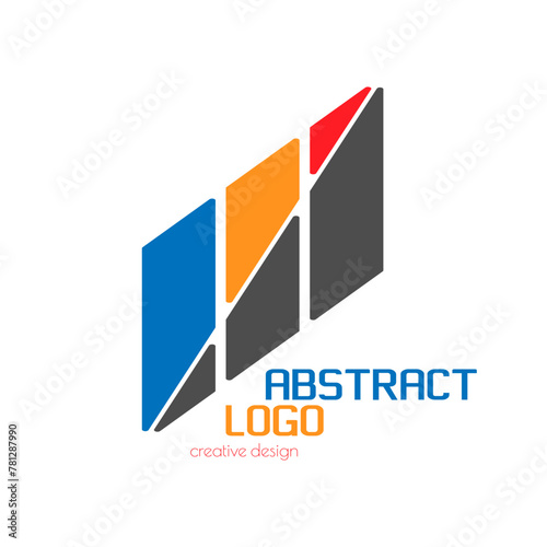 The logo of the lines. A logo template for a business card, corporate design, recognizable element of a brand or corporation. The idea of thematic creativity