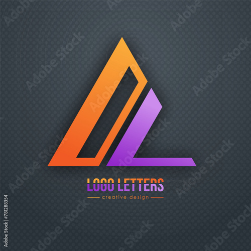 The design of the letters O and L. A logo template for a business card, corporate design, recognizable element of a brand or corporation. The idea of thematic creativity