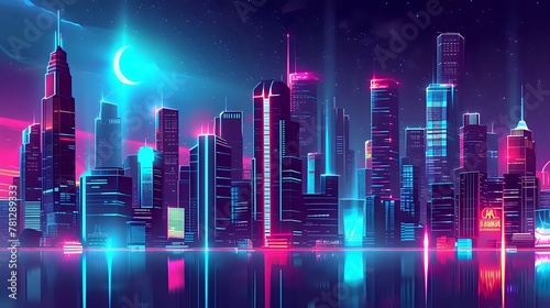 Future Metropolis  City of Neon Dreams. n