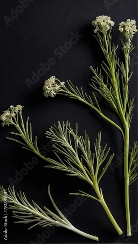 Caraway on a black background.