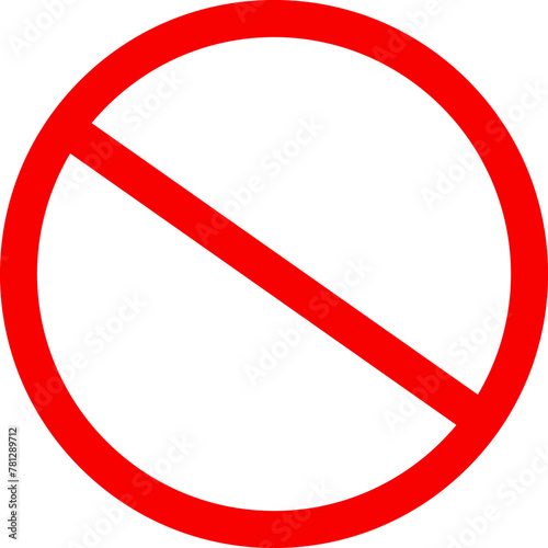 Sign forbidden. Icon symbol ban. Red circle sign stop entry ang slash line isolated on transparent background. Mark prohibited. Icon symbol ban. Mark prohibited.