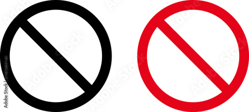 Sign forbidden. Icon symbol ban. Red circle sign stop entry ang slash line isolated on transparent background. Mark prohibited. Icon symbol ban. Mark prohibited.