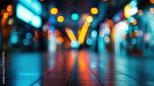 blurred street on the city