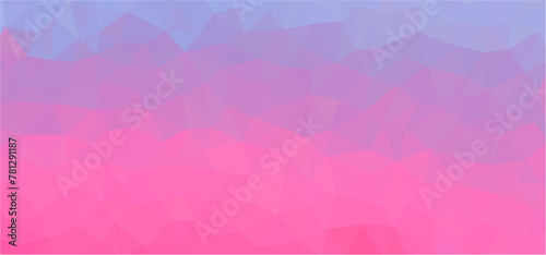 Weicher neon Low Poly hintergrund, Geometrischer Origami-Stil mit Farbverlauf, pink Mosaik Designmuster